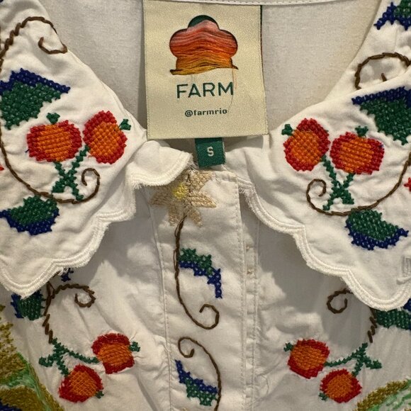 FARM Rio Pitanga Embroidered Belted Mini Dress - Size Small - Picture 4 of 6